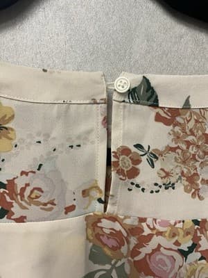 David Britton Ivory Floral Blouse Size Small - Thumbnail 7