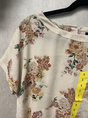David Britton Ivory Floral Blouse Size Small - Thumbnail 2