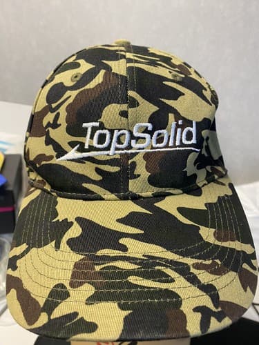 Top Solid Camo Hat Cap Adjustable - Thumbnail 2