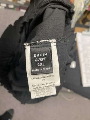 SHEIN Curve Black Wideleg Pants Size 2XL - Thumbnail 7