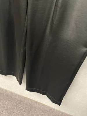 A New Day Black Satin Look Wide Leg Pants Size 10 - Thumbnail 3