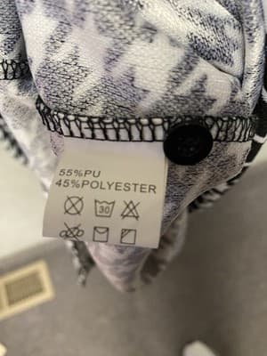 WoWo Black/White Houndstooth Faux Leather Block Dress Size 1XL - Thumbnail 7