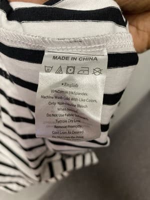 Ecavus Black/White Stripe Blouse Size Large - Thumbnail 4