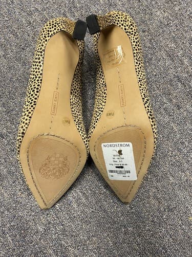 Women's Vince Camuto Natural Spotted Calf Hair Pointed Toe Heels Size 8.5 - Thumbnail 5