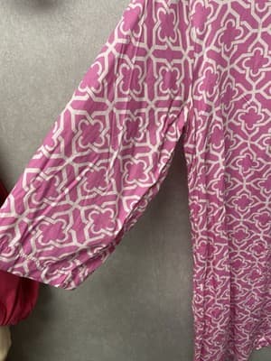 Escapada Pink/White Dress Size Large - Thumbnail 2