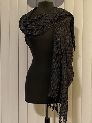 Mossino Silver Shimmer Scarf/Wrap - Image 1