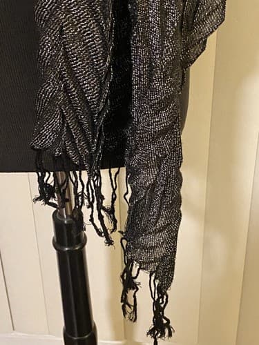 Mossino Silver Shimmer Scarf/Wrap - Thumbnail 3