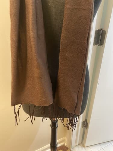 The Scarf Source Brown Fringed Scarf - Thumbnail 3