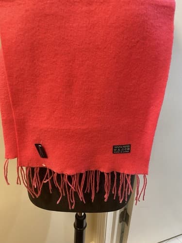 Super Star Hot Pink Fringed Scarf - Thumbnail 3