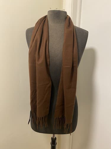 Coshmink Chocolate Fringed Scarf - Image 1