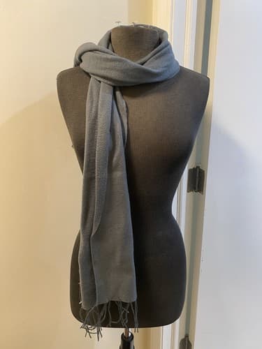 The Scarf Source Grey Fringed Scarf - Image 1