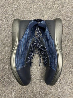 Traq By Alegria Womens Blue/Black Lace Up Knitted Qest Atheltic Shoes Size 39 - Thumbnail 2