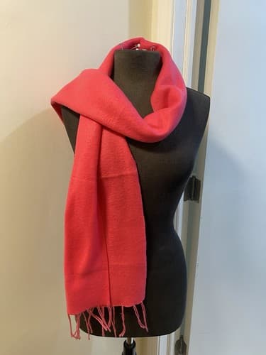 Super Star Hot Pink Fringed Scarf - Image 1