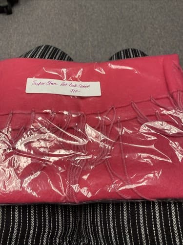 Super Star Hot Pink Fringed Scarf - Thumbnail 5