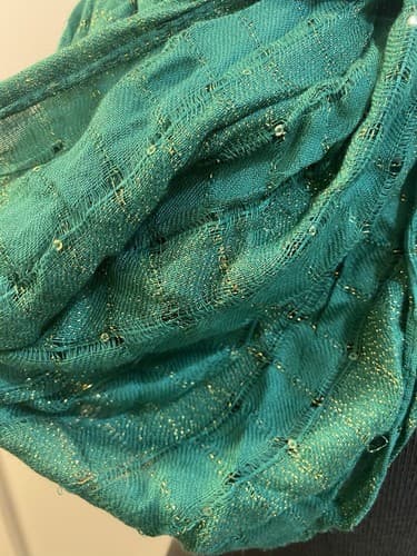 Bellisima Green/Gold Infinity Scarf - Thumbnail 4