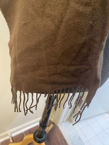 Women’s Brown Neck Scarf with Fringe 70X12 Winter Accessory by Covington NWT - Thumbnail 4