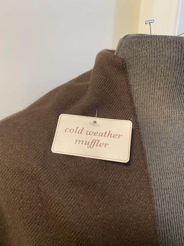 Women’s Brown Neck Scarf with Fringe 70X12 Winter Accessory by Covington NWT - Thumbnail 5