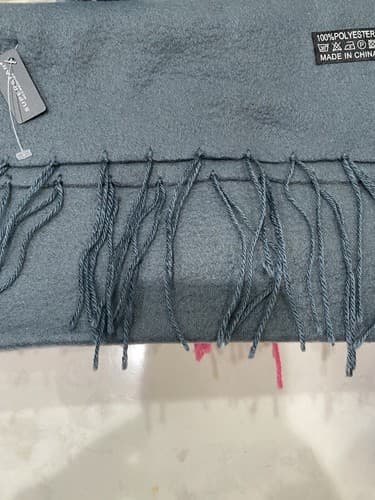 The Scarf Source Grey Fringed Scarf - Thumbnail 5