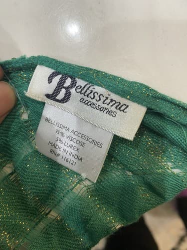 Bellisima Green/Gold Infinity Scarf - Thumbnail 7