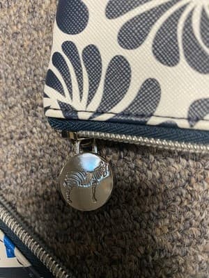 Dabney Lee 2pc Cosmetic Bag Pouch Travel Wristlet Purse Navy Gift Set - Thumbnail 4