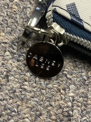 Dabney Lee 2pc Cosmetic Bag Pouch Travel Wristlet Purse Navy Gift Set - Thumbnail 5