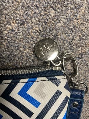 Dabney Lee 2pc Cosmetic Bag Pouch Travel Wristlet Purse Navy Gift Set - Thumbnail 3