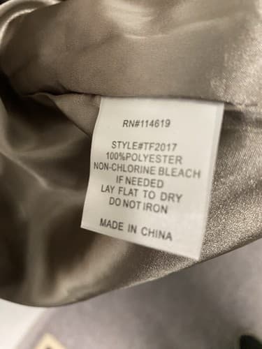 Mushka Sienna Rose Grey Faux Rabbit Fur Gold Sequin Long Vest Furrier Hooks Sz L - Thumbnail 8