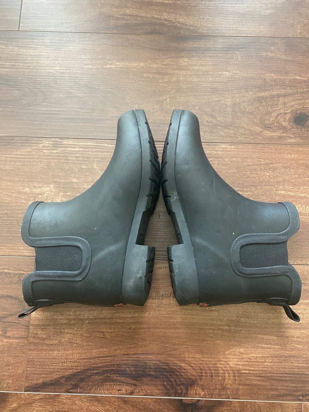 Chooka Rain Boots Women's Delridge Chelsea Black Faux Fur Line Rubber Size 9 - Thumbnail 5