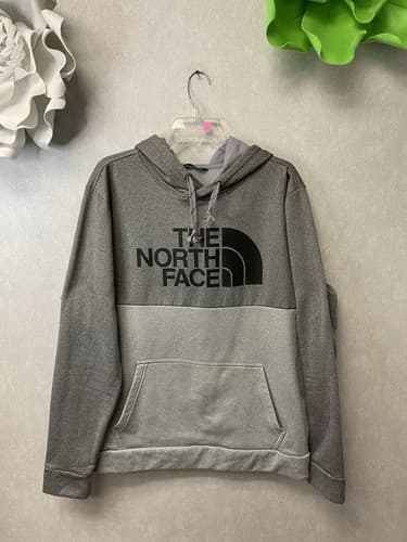 North Face Men's Pullover Hoodie Sweatshirt Medium Gray/ Black Size XL - Image 1