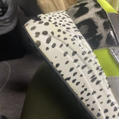 Steve Madden Cliff Platform Heel Sneakers Neon Green Yellow Leopard Womens 8 - Thumbnail 11