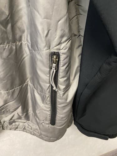 Men's Columbia Barlow Pass Softshell Hybrid Jacket Black & Gray Sportswear Sz L - Thumbnail 3