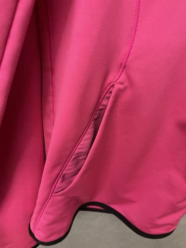 New Balance Pink/Black Full Zip Stretch Hoodie Size Large With Thumb Holes - Thumbnail 3
