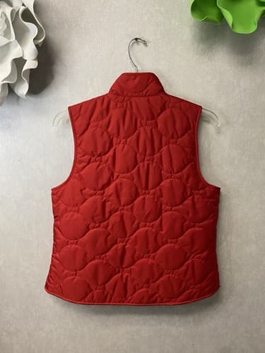 Croft & Barrow Red Vest Women Mock Neck Sleeveless Full Zip Quilted Sz Med - Thumbnail 7