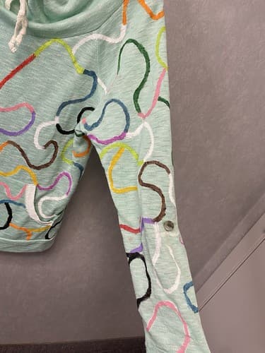 Revamped Chance Or Fate Lime Sweatshirt Size XL - Hand Painted - Thumbnail 4