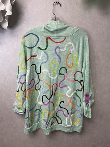 Revamped Chance Or Fate Lime Sweatshirt Size XL - Hand Painted - Thumbnail 7