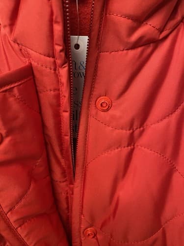 Croft & Barrow Red Vest Women Mock Neck Sleeveless Full Zip Quilted Sz Med - Thumbnail 6