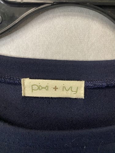 Pixi & Ivy Navy Dress with Ruffle Sleeves Size Small - Thumbnail 5