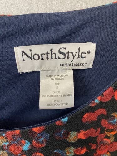 NorthStyle Red Multi Floral Dress Size 8 - Thumbnail 3