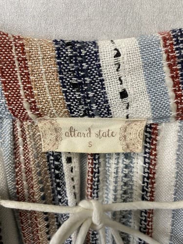 Altar'd State Hippie Boho Peplum Flare Bell Sleeve Top With Beads Size Small - Thumbnail 4