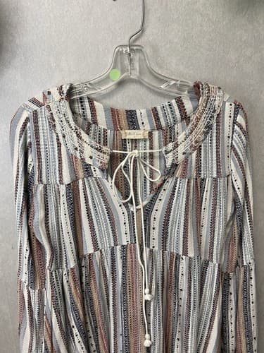 Altar'd State Hippie Boho Peplum Flare Bell Sleeve Top With Beads Size Small - Thumbnail 5