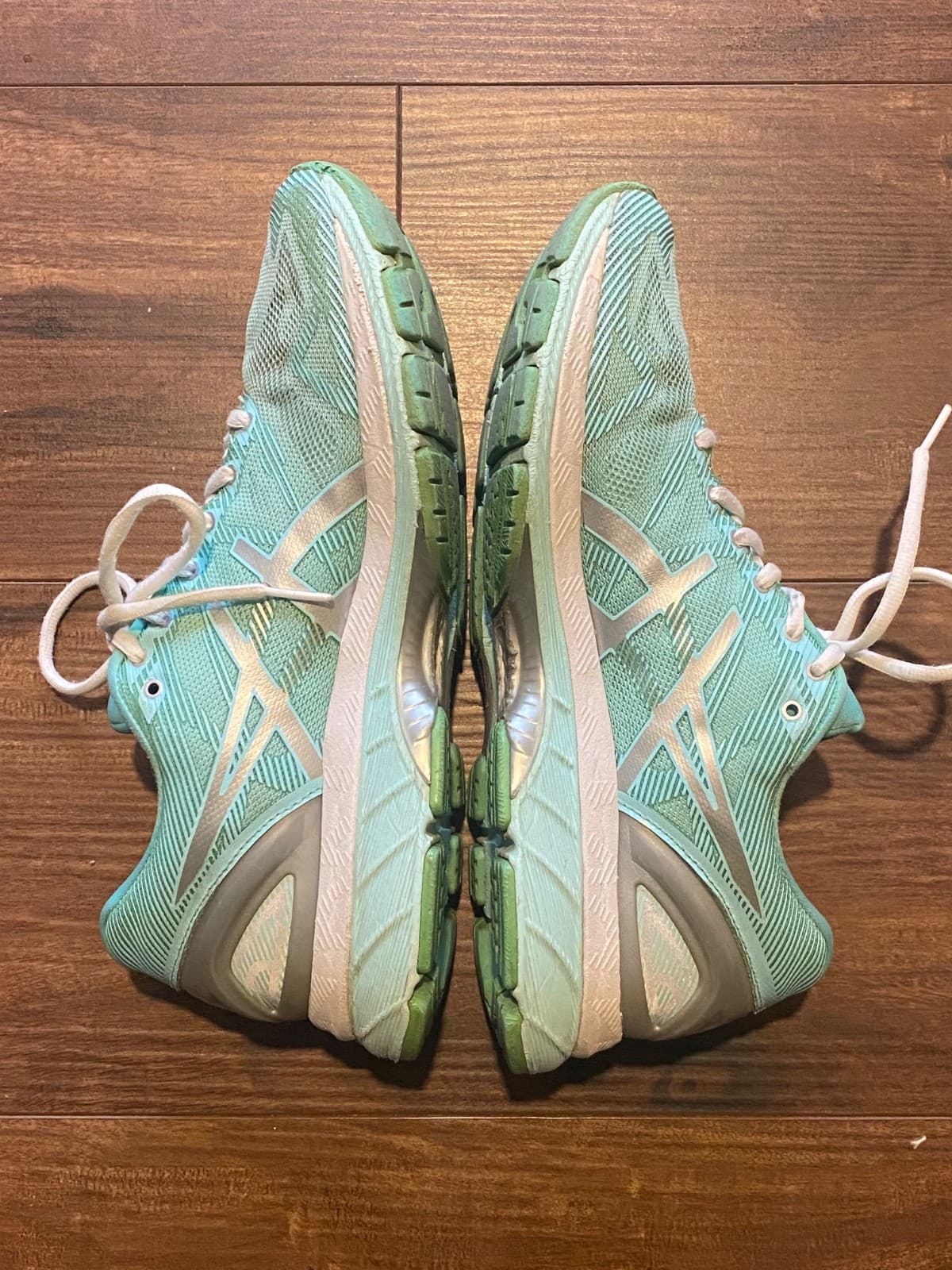 Asics Gel Nimbus 19 Flyte Foam Women's Running Shoes Mint Silver T750Q Size 8.5 - Thumbnail 2