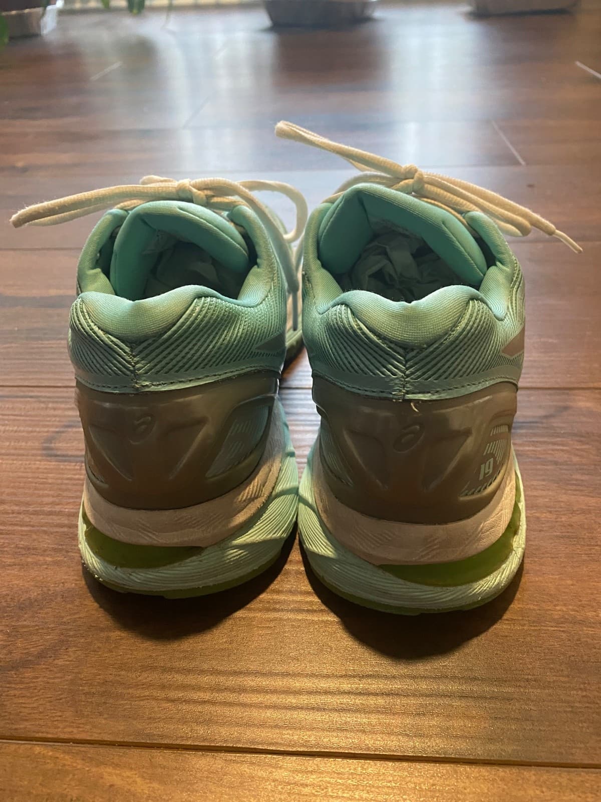 Asics Gel Nimbus 19 Flyte Foam Women's Running Shoes Mint Silver T750Q Size 8.5 - Thumbnail 6