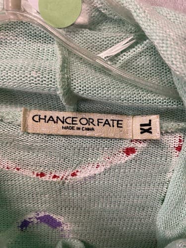 Revamped Chance Or Fate Lime Sweatshirt Size XL - Hand Painted - Thumbnail 6