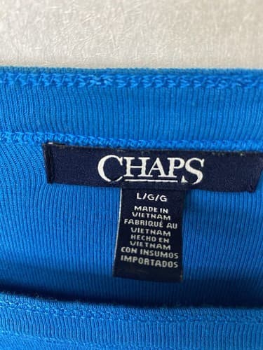 Revamped Chaps Blue/Black Hand painted Top Size Large - Thumbnail 6