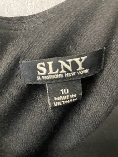 SLNY Fashions Black Sleeveless A Line Dress With Pockets Size Medium - Thumbnail 5