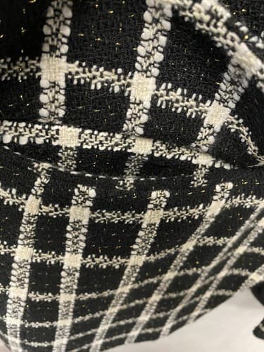 Jones Wear Black & White Gold Shimmer Jacket Blazer Size Large - Thumbnail 5