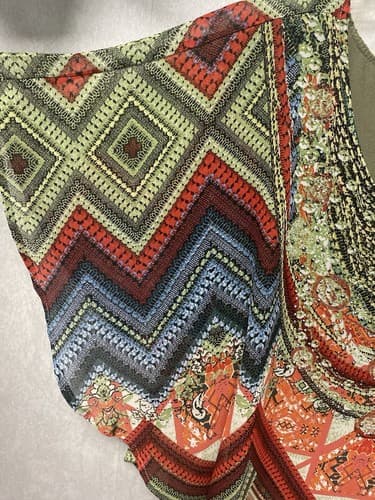 Westport Green/Red Multi Cape Top Size Large - Thumbnail 4