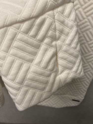 Nine West Cream Quilted Hoodie Size 3X Pocketed - Thumbnail 4