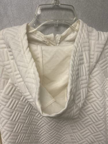 Nine West Cream Quilted Hoodie Size 3X Pocketed - Thumbnail 8