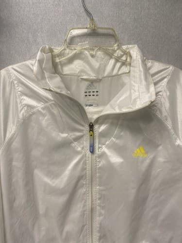 Adidas White Clima365 Windbreaker Jacket Size XL - Thumbnail 2